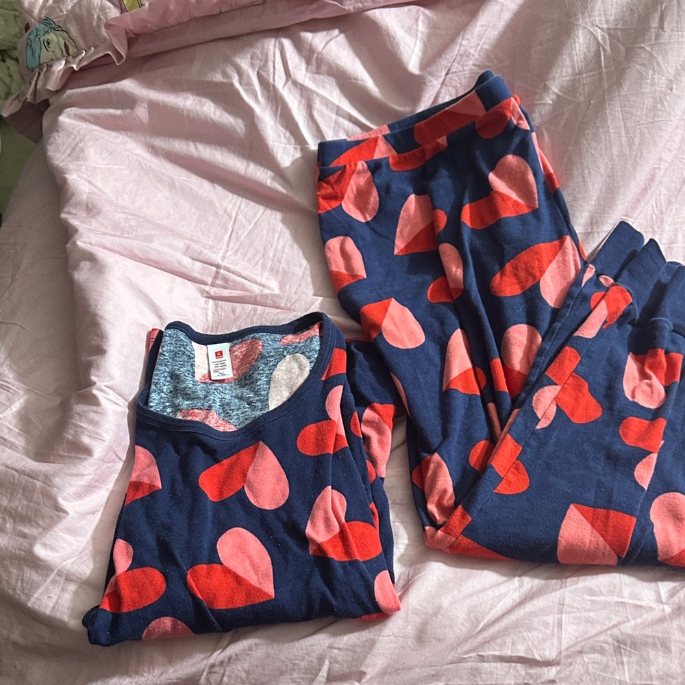 Target Blue and Pink Heart Pajama Set